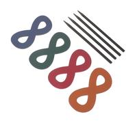 TOGEVAL 4Pcs Leather Hair Barrette Stick Durable Hair Slide Pins Elegant Ponytail Holders for Women
