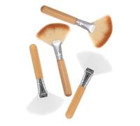 TOGEVAL 4pcs Loose Powder Brush and Setting Brush of Soft Material for Applying Powder Makeup and Highlighting Face during Salon Facial Treatments