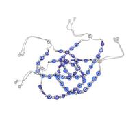TOGEVAL 4pcs Malnde Eye Bracelet Good Luck Bracelet Evil Eye for Men Blue