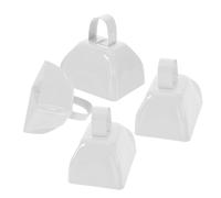 TOGEVAL 4pcs Metal Cowbell Noise Makers with Ergonomic Handle Loud Handheld Cheering Bells for Sports Events Weddings Parties and Stadium Celebrations Classic Vintage Style Cow Noise