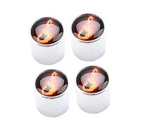 TOGEVAL 4pcs Metal Electric Guitar Knobs Volume Tone Control Potentiometer Caps Replacement Heavy-Duty Instrument Volume Knobs Easy to Install for Musical Instruments