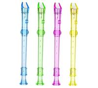 TOGEVAL 4pcs Mini Clarinet for Transparent Flute Beginner Musical Instrument for Boys and Encourages Hand Flexibility and Coordination Random Colors Included Random Color
