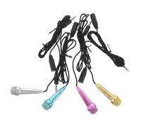 TOGEVAL 4pcs Mini Microphone Wired for Live Streaming Singing at Parties Interview