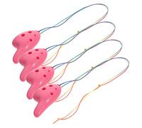 TOGEVAL 4Pcs Mini Ocarina for Beginner Musical Instrument Practice Ocarina Traditional Plastic Craftsmanship Durable and Easy to Learn Gift