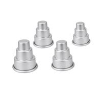 TOGEVAL 4pcs Mini Silicone Chocolate Cake Molds Set for Homemade Baking, Multi-Layer Birthday Cake, Pudding and Jelly Molds, Non-Stick Baking Supplies for Home Use