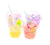 TOGEVAL 4pcs Miniature Barrel Cold Drink Cup Keychains Unique DIY Wine Bottle Charms in Pink Yellow Peach Purple Lightweight Summer Accessories for Travel Shopping Parties