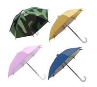 TOGEVAL 4pcs Miniature Phone Sun Shade Umbrella for Mobile Phones Polyester and Metal Material Cute Tiny Design for Riders and Gadget Decoration Versatile Sunshade Covers in Yellow Pink
