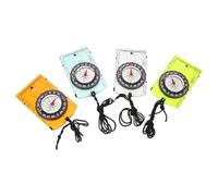TOGEVAL 4Pcs Outdoor Acrylic Compass with Map Scale Ruler, Multi-Color Camping Navigation Tool for Hiking, Orienteering, and Survival