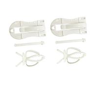 TOGEVAL 4pcs Parrot Vegetable Clip and Cuttlebone Clamp Set, Multipurpose Bird Cage Fixed Clips for Securing Snacks and Fruits, Random Style Vegetable and Cuttlefish Bone Holders for Birds