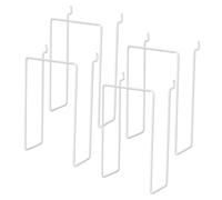 TOGEVAL 4pcs Pegboard Shelf Hooks Milk White Metal Wall Mount Storage Rack Easy Install Display Stand Organizer for Home Office Workshop Vertical Space Optimization