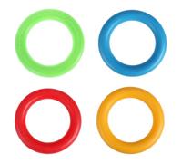 TOGEVAL 4pcs Plastic Gymnastic Throwing Rings for, Silent Exercise Training Circles, Fixed Placement Set in Yellow, Red, Green, Blue - ’ Outdoor Activity