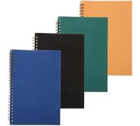 TOGEVAL 4pcs Portable Planning Notepad Kraft Paper Coil Notebooks for Work and School Pages Each Smooth Writing Easy-turn Pages Multi-color Diary Notepads for Organized Scheduling