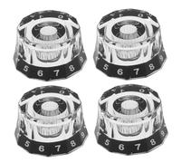 TOGEVAL 4pcs Professional Guitar Knobs Electric Guitar Bass Volume Tone Control Knobs Acrylic Caps