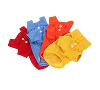 TOGEVAL 4pcs Puppy Sweatshirt Soft Pet Clothes Breathable Dog Apparel for Summer Xs Blue Yellow Comfortable Skin-friendly Shirt for Dogs