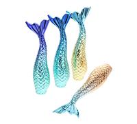 TOGEVAL 4pcs Quality Lip Gloss Holder DIY Lip Balm Tube Mermaid Shape Lipstick Container