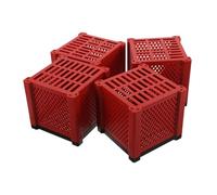 TOGEVAL 4PCS Reusable Aquarium Water Purifier Box for Fish Tanks Ponds and Horse Troughs Hollow Media Container Compatible with Multiple Filtration Materials Enhances Tank