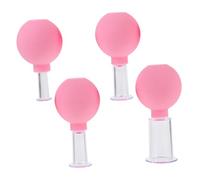 TOGEVAL 4Pcs Rubber Head Cupping Device for Body and Facial Massage Safe Suction Therapy Cups for Home Use Multi Functional Massage Tool with Strong Adsorption for Muscle