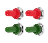 TOGEVAL 4pcs Rubber Rocker Toggle Switch Cap Guitar Bass Switch Cap Cover Case for Pickup Rocker Hat Random Color