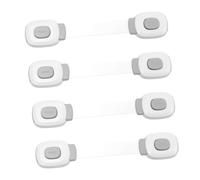 TOGEVAL 4PCS Safety Drawer Latch with Double-Sided Sticker Proofing Cabinet Locks for Fridge Closet Wardrobe and Household Furniture Protection