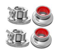 TOGEVAL 4Pcs Self-locking Barbell Lock Nuts Anti-slip Security Nuts Dumbbell Pole Accessories Cast Iron for Home Gym Weight Bars