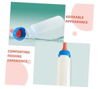 TOGEVAL 4pcs Small Animal Feeding Bottles Kit with Extended Nipples Kitten and Lamb Milk Feeder Set for Newborn Pets Manual Nursing Bottle for Secure and Comfortable Feeding