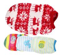 TOGEVAL 4Pcs Small Dog Clothes Flannel Pet Vest Warm Winter Doggy Coats for Pomeranian Schnauzer Soft Pet Clothes