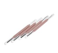 TOGEVAL 4pcs Stainless Steel Eyelash Comb and Eyebrow Brush Set with Protective Caps Lash Separator Tool for Mascara Application and Brow Grooming Eye Makeup Accessories for Women