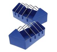 TOGEVAL 4pcs Thickened Pigeon Trough Bird Feeding Tray Chicken Food Dispenser Bird Drinker for Farm Pigeon Feeding Bowl Trough Reusable Chicken Feeder Blue Stainless Steel