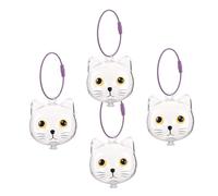 TOGEVAL 4PCS Transparent Cat Hair Keepsake Keychain Elegant Pet Hair Memorial Pendant for Cherished Cat Remembrance Versatile Storage Box for Lasting Companion Memory