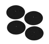 TOGEVAL 4pcs Turntable Mat for Vinyl Records Static Felt Slipmat Protective Pad Shock Absorption Vibration Reduction Stable Audio Playback