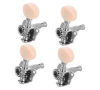 TOGEVAL 4pcs Ukulele Tuning Pegs Single Gear Locking Tuners Rl Precision Machine Heads for Acoustic Electric Guitar Parts String Shaft Replacement