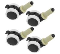 TOGEVAL 4pcs Universal High Chair Wheels Replacement Baby Chair Casters with Easy-to-Clean Plastic Material Suitable for Dining Room and Nursery Use Random Color