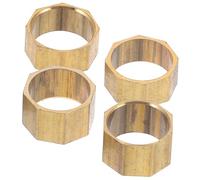 TOGEVAL 4pcs Violin Bow Screw Ring Set Metal Decor Bow End up Screw Ring for String Instruments Accessories