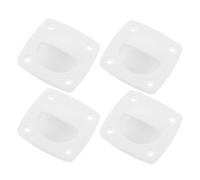 TOGEVAL 4Pcs White Nylon Marine Flush Pull Handles for Yacht Boat Hatch, Recessed Door Pulls for Outdoor Boating and Marine Use