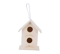 TOGEVAL 4pcs Wooden Bird Nest Garden Ornament DIY Creative Delicate Nest for Home Decoration Includes Heart Shape Double-layer Single-layer and Lace Style Birdhouses Suitable for Outdoor