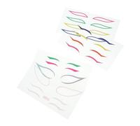 TOGEVAL 4sets Chic Eye Colorful Eyeliner Tape for Unique Party Looks Easy to Apply All- Friendly for Night Events