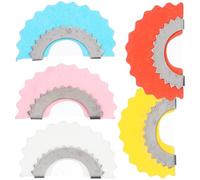 TOGEVAL 5 pcs Colorful Bird Whistle Metal Outdoor Bird Caller for Practice and Fun Lightweight Portable Design with White Red Blue Pink Colors