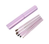 TOGEVAL 5 Pcs Eyeshadow Brush with Aluminum Case Soft Hair Blending Tools for Precise Eye Makeup Application Suitable for All Skin Types
