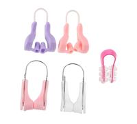 TOGEVAL 5 Pcs Silicone Nose Corrector Clips Invisible Nose Lifters Breathable Nasal Shaping Devices for Day and Night Use for Women and Sleep