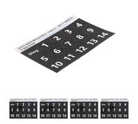 TOGEVAL 5 Sheets Black Drum Scale Stickers for Percussion Instruments and Handpan Drum, Wear-resistant Pvc Note Labels with Universal Compatibility, for Music Education and Teaching