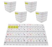 TOGEVAL 5 Sheets Piano Stickers for Keys Coded Piano Key Markers Removable Keyboard Note Labels for Self-learning Music Practice for Beginners