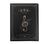TOGEVAL 50-Page Music Sheet Folder with Double-Sided Protective Sleeves, Piano Sheet Music Clip Portfolio Binder for Performance and Practice