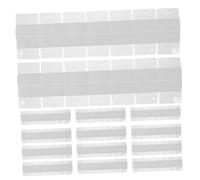 TOGEVAL 500pcs Clear Self-Adhesive PVC Hanging Tabs Hooks for Retail Display Transparent Sticky Tabs for Wall Hanging Easy Use with Strong Adhesive for Light Goods Organization