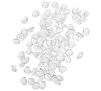 TOGEVAL 50PCS Clear Silicone Glasses Nose Pads Push-in Replacement Anti-Slip Moisture-Resistant Nose Pieces for Eyeglasses and Sunglasses Comfortable Ergonomic Support Fit