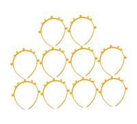 TOGEVAL 50Pcs Fluorescent Yellow Hair Hoops Party Props Concert Accessories Simple Glow Stick Holder Hair Decor for Women