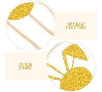 TOGEVAL 50PCS Glitter Bunny Ear Cupcake Toppers for Easter Birthday Shower Party Supplies Sparkling Rabbit Ear Cake Picks Easy to Insert Spring Dessert Decorations