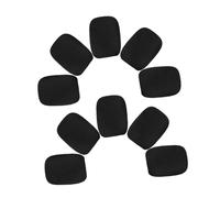 TOGEVAL 50pcs High Density Foam Windscreen for Mini Lapel Headset Microphone Noise Reduction Microphone Cover Easy Fit Black for Outdoor Teaching and Tour Guiding
