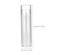 TOGEVAL 50pcs Lip Balm Tubes with Caps Odorless Polypropylene Refillable Lipstick Containers for DIY Cosmetic Storage Transparent Push Wheel Design for Easy Application