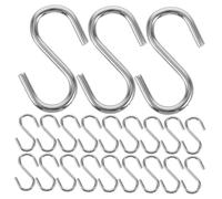 TOGEVAL 50pcs Mini Metal S Shaped Hanging Hooks Iron Electroplated Small Wire Connectors for Jewelry DIY Crafts Ornament Hangers Indoor Outdoor Christmas Decorations Multipurpose Miniature