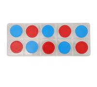 TOGEVAL 50Pcs Plastic Ten Frame Math Counters for Counting Chips Arithmetic Chain 1St Grade Math Manipulatives Slices Educational Disks for Classroom Learning